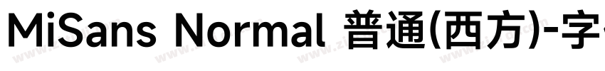 MiSans Normal 普通(西方)字体转换